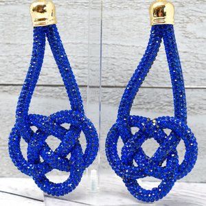 Royal Knot Boho Pave Rhinestone Dangle Earrings